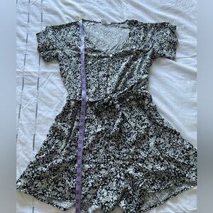 GAP Navy and White Floral Jumpsuit